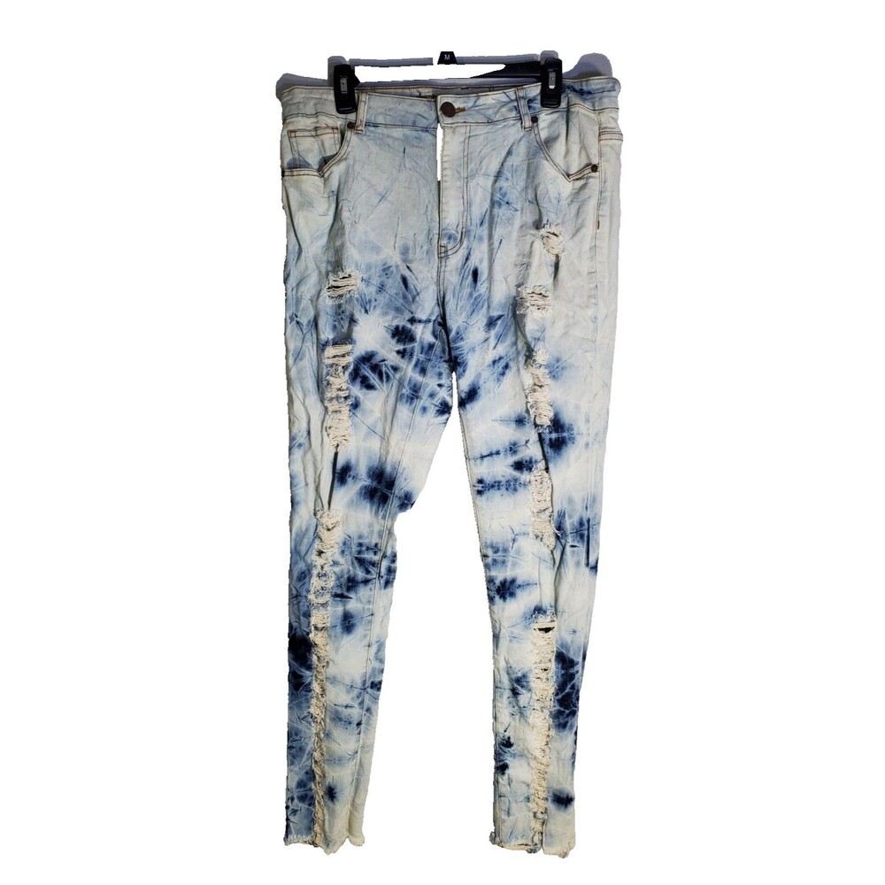 Street Denim Womens Jeans Sz 16W Distressed By VIP Jeans Blue